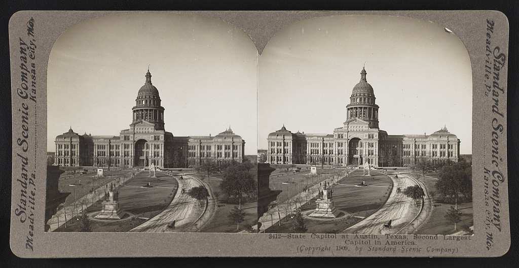 Texas State Capitol, ca. 1909.  Library of Congress.  https://www.loc.gov/item/93516788/
