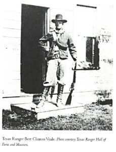 Ranger Bert C. Veale was killed in a drunken shootout with other Rangers in the midst of the Canales Hearings. For more details, see https://refusingtoforget.org/readers-guide-to-the-canales-hearings/.   https://www.findagrave.com/memorial/137605668/bertram-cleman-veale