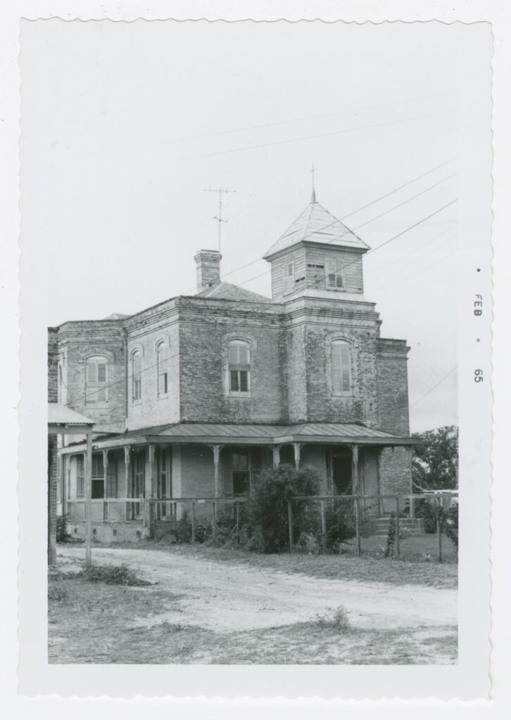 A 1965 photograph of Saenz’s homestead that suggests something of his wealth and prominence.  https://texashistory.unt.edu/ark:/67531/metapth442826/ 