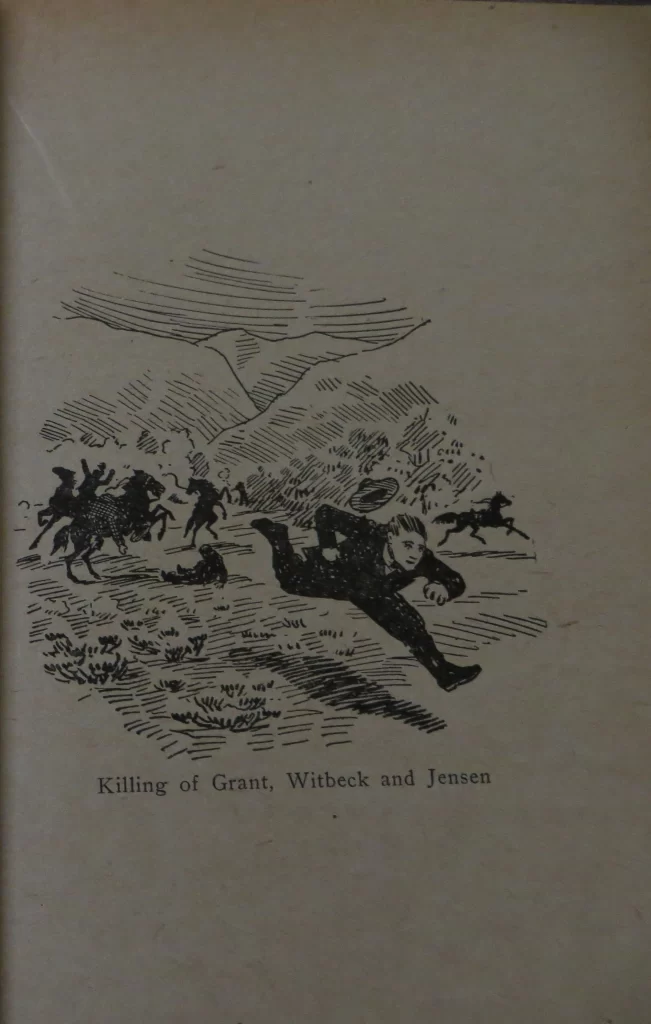 illustration from Utah's Greatest Manhunt, Fray Angélico Chávez History Library